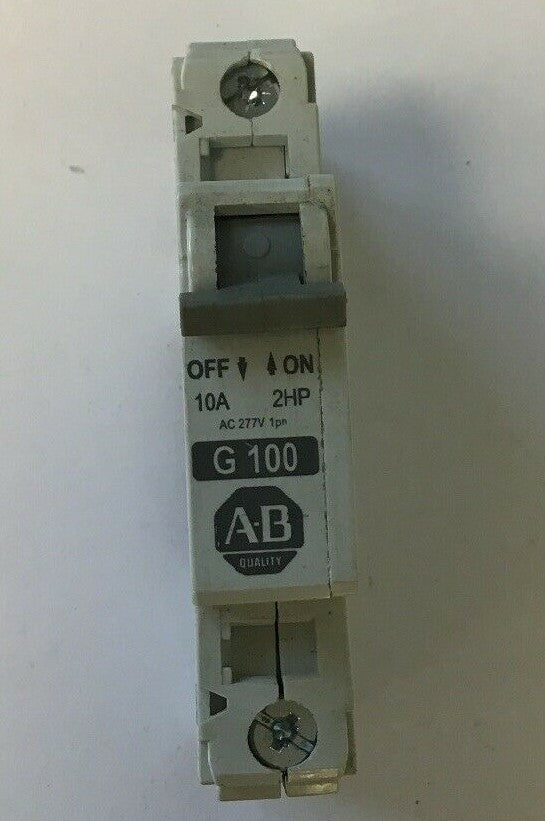 ALLEN BRADLEY 1492-CB1 G100 CIR.BREAKER 277VAC 65VDC 10A 2HP SER.C**(LOTOF10)**