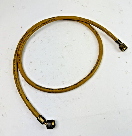 YELLOW JACKET - PLUS II 60" 1/4" CHARGING HOSE - YELLOW - 4000 PSI / 800 PSI