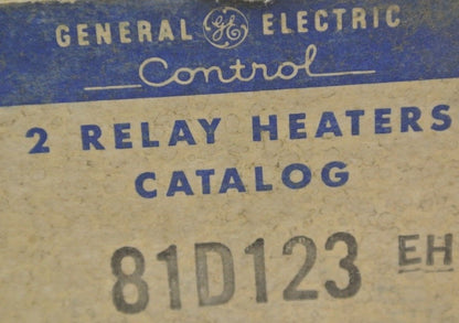 BOX of 2 / GENERAL ELECTRIC 81D123 EH RELAY HEATERS / NEW SURPLUS