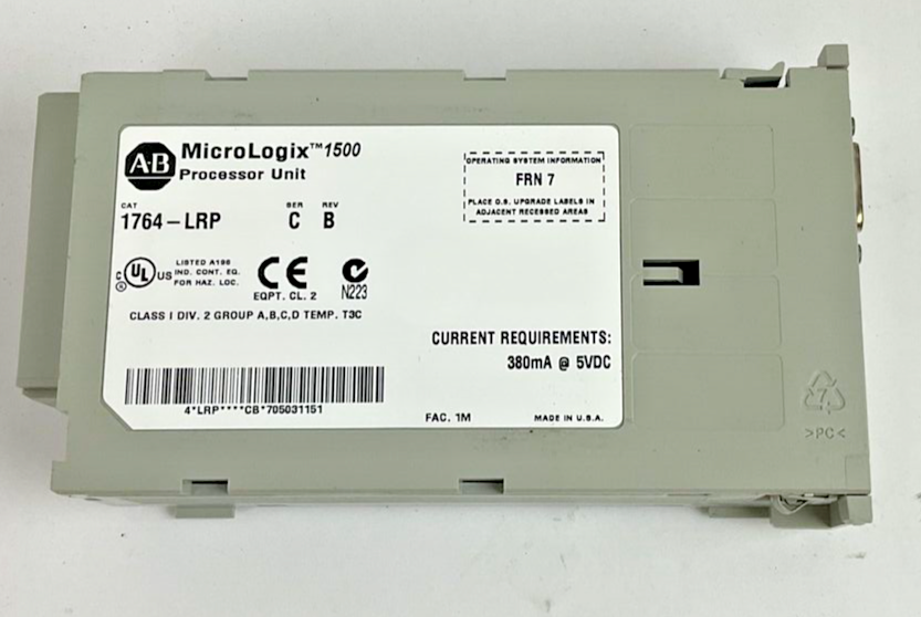 ALLEN BRADLEY 1764-28BXB BASE SER.B REV.A UNIT 1764-LRP PROCES. UNIT SER.C REV.B
