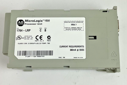 ALLEN BRADLEY 1764-28BXB BASE SER.B REV.A UNIT 1764-LRP PROCES. UNIT SER.C REV.B