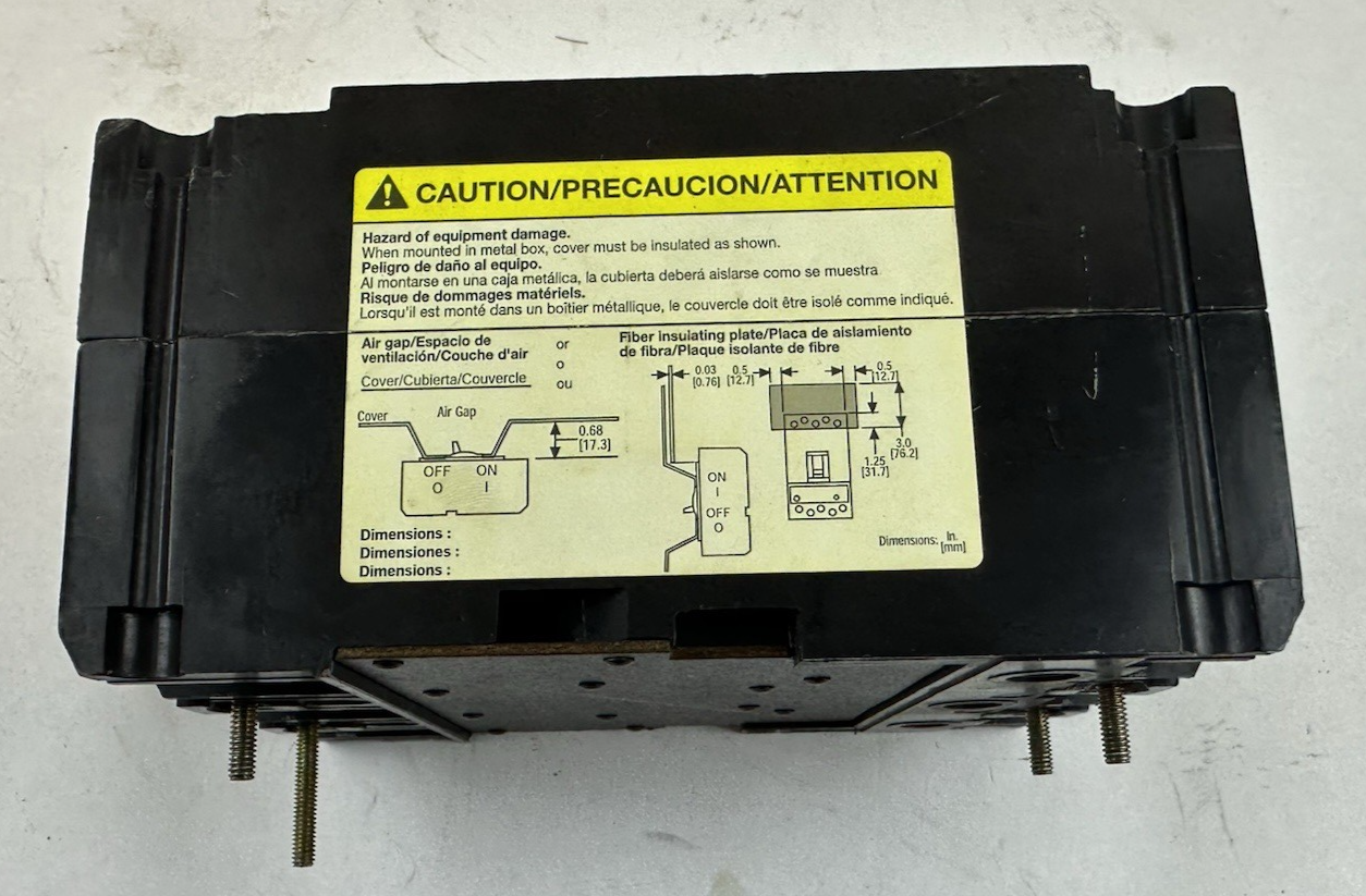 SQUARE D FHL36060 3 POLE MOLDED CASE CIRCUIT BREAKER 60A 600VAC 250VDC