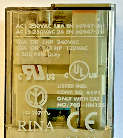 ALLEN BRADLEY 700-HA32Z24 SER D  RELAY  250VAC 10A 30VDC****LOTOF2****