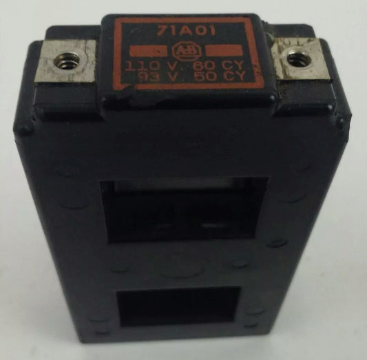 ALLEN BRADLEY 71A01 SER. K, COIL, 110V @ 60HZ, 93V @ 50HZ,SIZE 1, USED NO SCREWS
