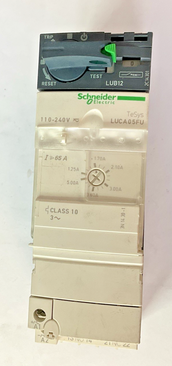 SCHNEIDER ELECTRIC LUCA05FU MANUAL MOTOR STARTER 240V CLASS10