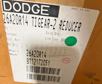 DODGE 26A20R14 GEAR REDUCER