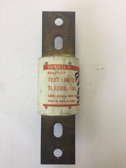 GOULD SHAWMUT TL1200L-100 TEST LIMITER 1200A 600V CLASS L LIMITS *NOT A FUSE*