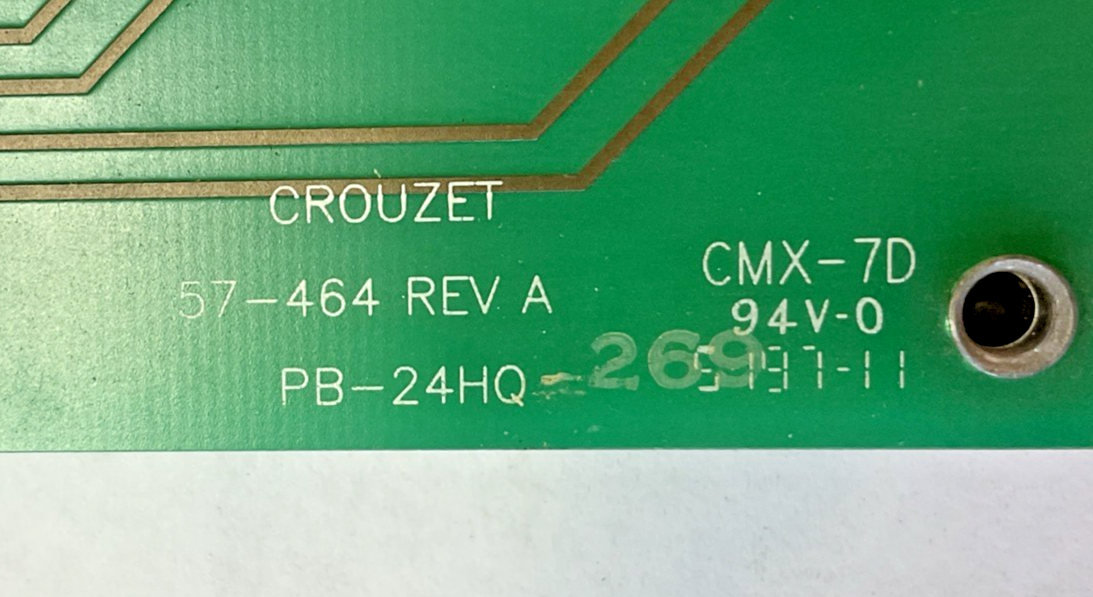CROUZET 57-464 I/O MODULE REV.A PB-24HQ CMX-7D 94V-0