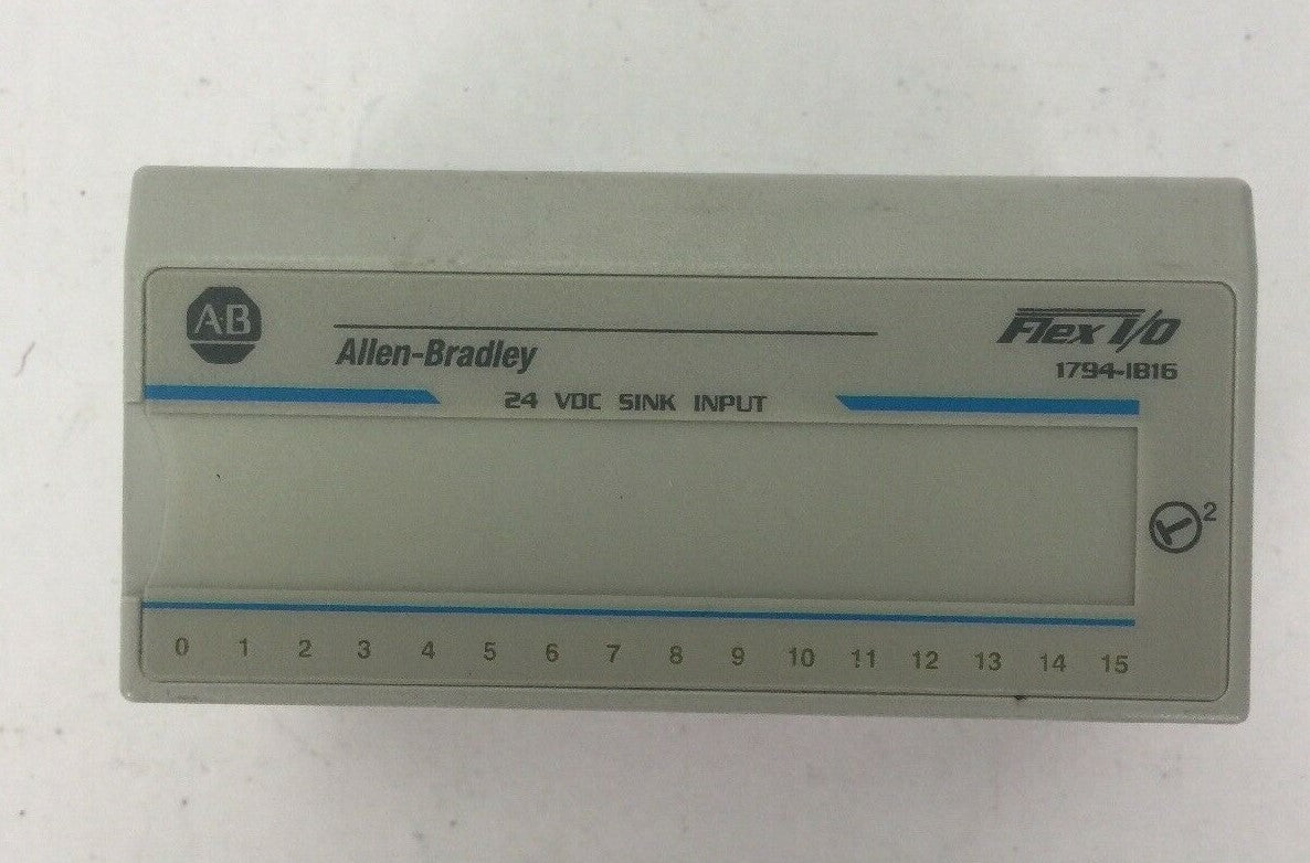 ALLEN BRADLEY 1794-IB16 24VDC SINK INPUT MODULE SER A REV A01 F/W REV BLANK