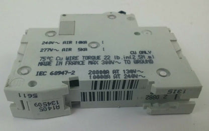 MERLIN GERIN 24509 CIRCUIT BREAKER 1P 20A 277V 10kA MULTI 9 C60 (LOT OF 2)