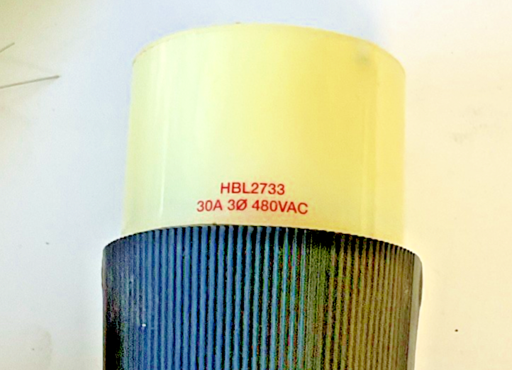 HUBBELL HBL2733 TWIST LOCK PLUG 480VAC 30A