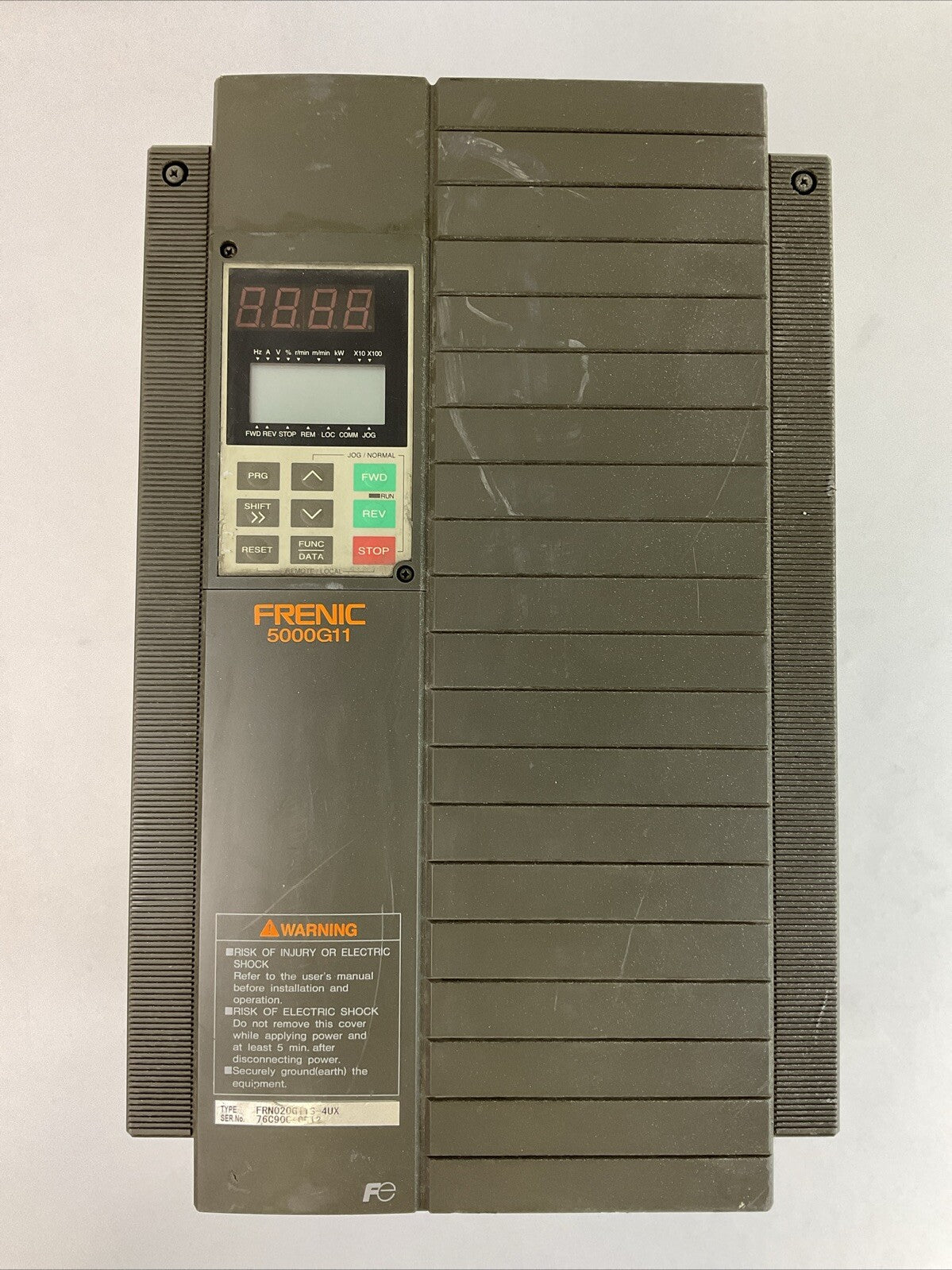 FUJI FRN020G11S-4UX FRENIC 5000G11 OUTPUT 3PH 20HP 380-460V30A SOURCE 380-480V