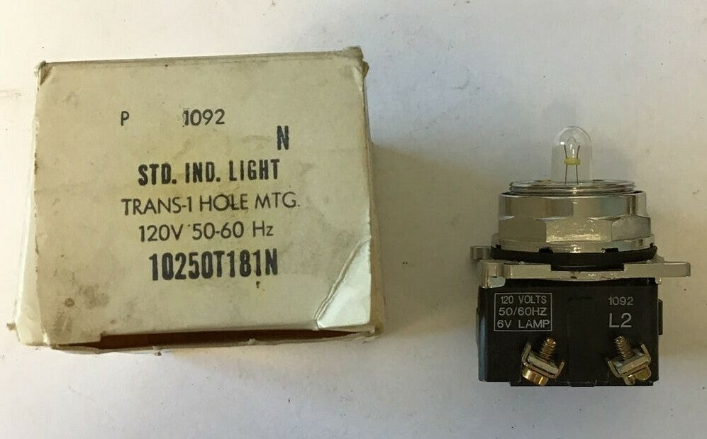 CUTLER HAMMER/ EATON 10250T181N PILOT LIGHT 120V 50/60HZ
