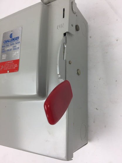 CHALLENGER HD321NFC HEAVY DUTY SAFETY SWITCH 30 AMP 240 VOLTS AC TYPE 1 INDOOR