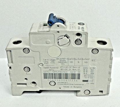 ALLEN-BRADLEY - 1492-SPM1D150 SER. D - CIRCUIT BREAKER - 1 P, 15 A, 277 V