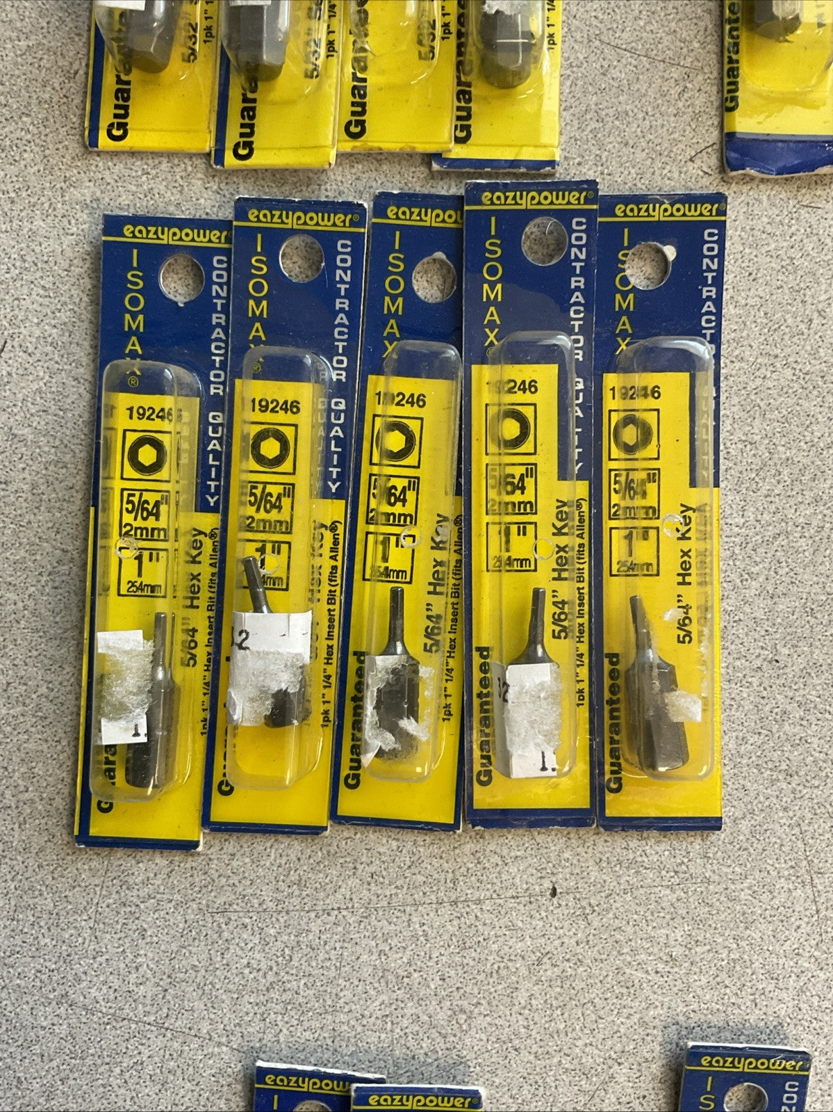 EAZYPOWER ISOMAX CONTRACTOR QUALITY HEX KEY BIT LOT