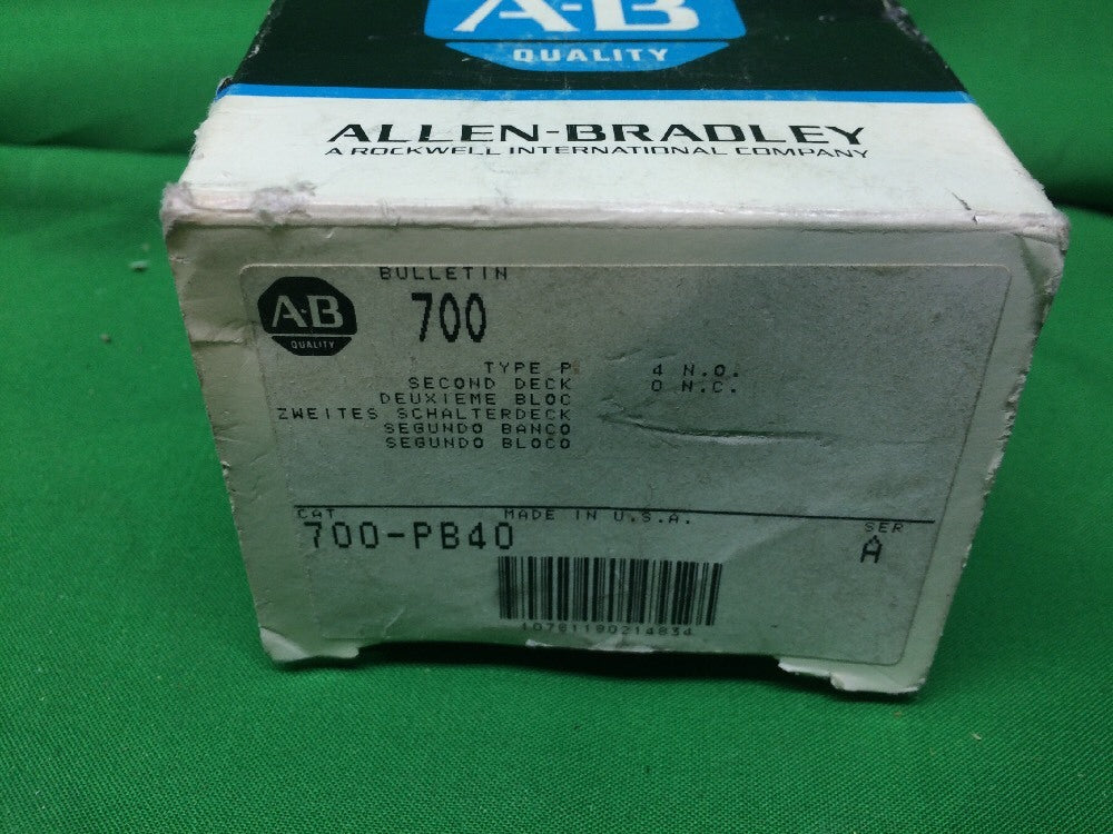 ALLEN BRADLEY TYPE P SECOND DECK MODEL 700-PB40