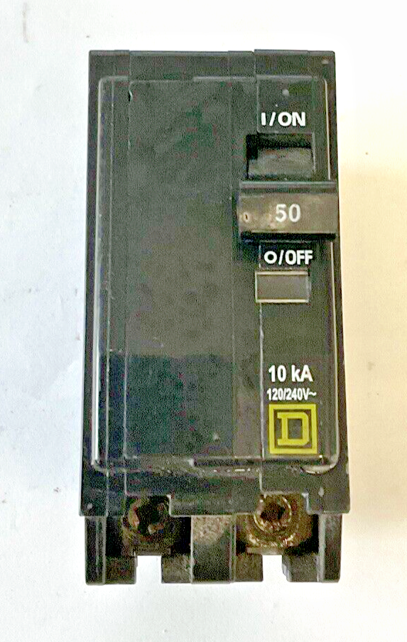 SQUARE D QO250 CIRCUIT BREAKER 50A 2POLE 10KA 120/240VAC