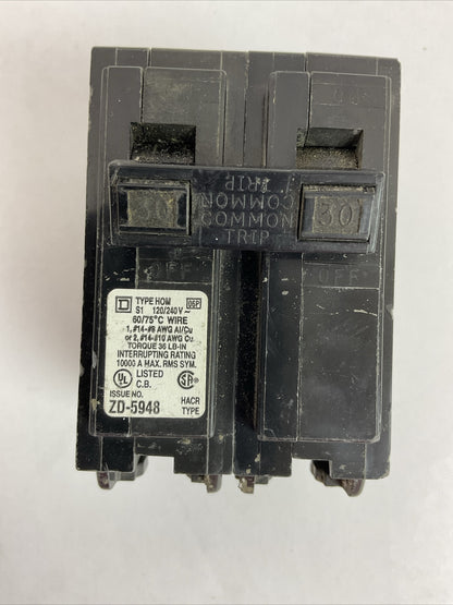 SQUARE D HOM230 CIRCUIT BREAKER 30AMP 120/240VAC 2POLE