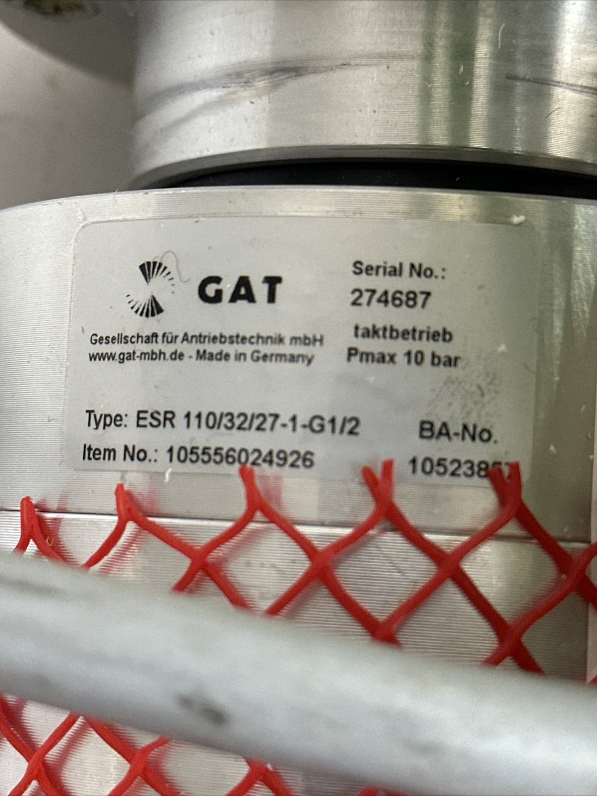GAT TYPE ESR 110/32/27-1-G1/2 Pmax 10 bar