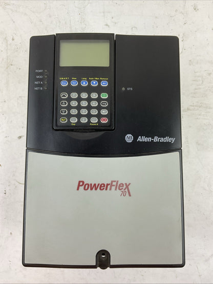 ALLEN BRADLEY 20A D 011 A 3 AYNANC0 POWER FLEX 70 AC DRIVE FIRMWARE 5.001 SER A
