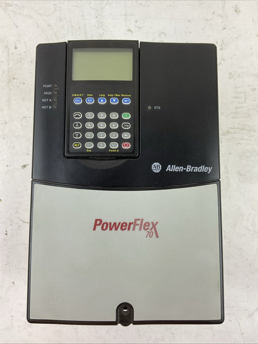 ALLEN BRADLEY 20A D 011 A 3 AYNANC0 POWER FLEX 70 AC DRIVE FIRMWARE 5.001 SER A