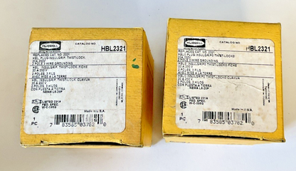 HUBBELL HBL2321 TWIST LOCK PLUG 20A 250V 2POLE 3WIRE ***LOTOF2***