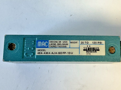 MAC  48A-AMA-AJA-GDFP-1DU SOLENOID VALVE 20-120PSI 24VDC 4.0W ***LOTOF3***