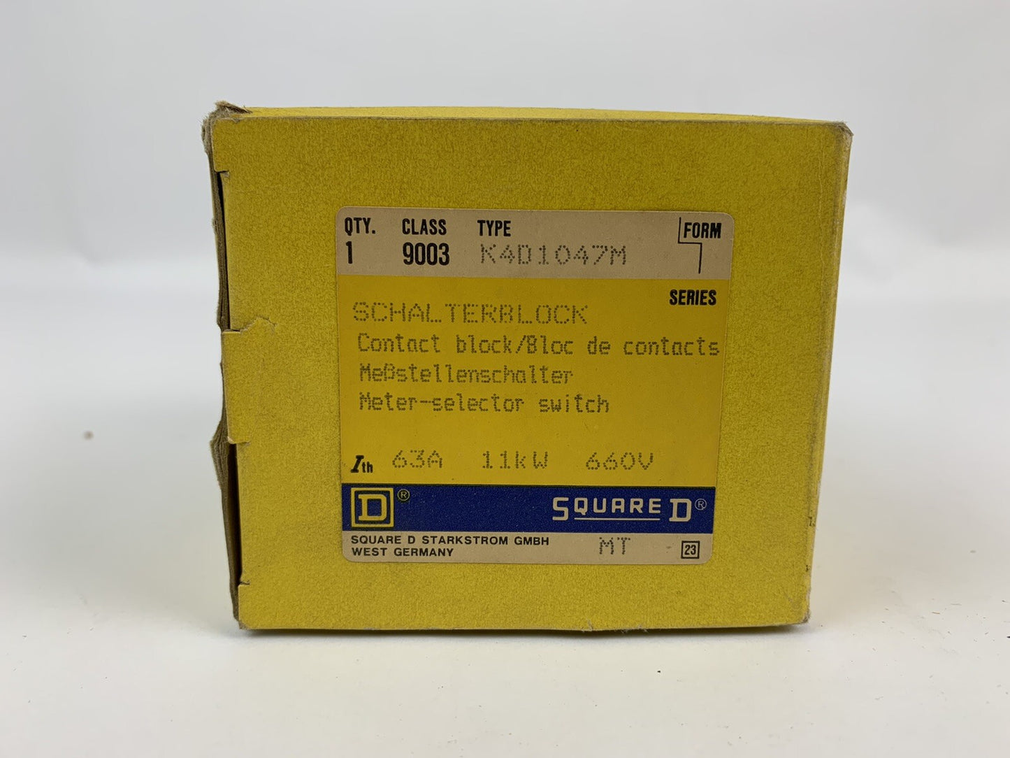 Square D 9003 K4D1047M Meter-Selector Switch