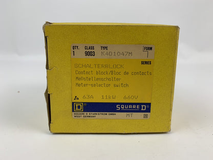 Square D 9003 K4D1047M Meter-Selector Switch