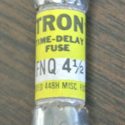 LOT of 3 / BUSS FNQ-4-1/2 TIME-DELAY FUSE 4-1/2A / 500V / NEW SURPLUS