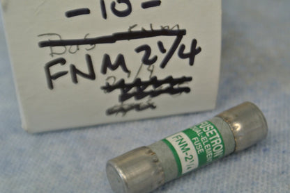 LOT of 10 / BUSS FNM-2-1/4 DUAL-ELEMENT FUSE / 2-1/4A / 250V