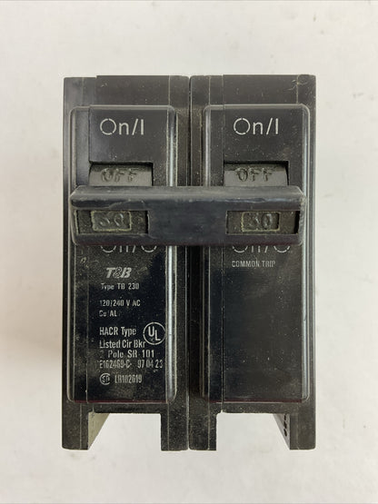 THOMAS & BETTS TB230 30AMP 120/240VAC 2POLE CIRCUIT BREAKER