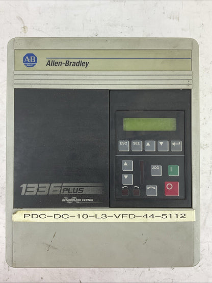 ALLEN BRADLEY 1336S-BRF50-AA-EN4 1336 PLUS SENSORLESS VECTOR DRIVE SER D