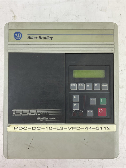 ALLEN BRADLEY 1336S-BRF50-AA-EN4 1336 PLUS SENSORLESS VECTOR DRIVE SER D