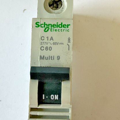 SCHNEIDER ELECTRIC C60 CIRCUIT BREAKER MULTI 9 D 1A 240VAC 10KA
