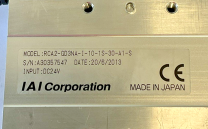 IAI CORP RCA2-GD3NA-I-10-1S-30-A1-S CYLINDER ACTUATOR 24VDC