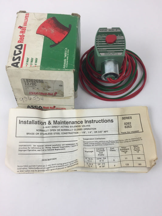 ASCO L8262G90 SOLENOID VALVE