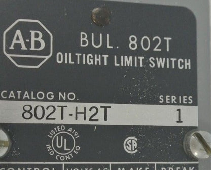 ALLEN-BRADLEY 802T-H2T OILTIGHT LIMIT SWITCH LEVER TYPE, 4-CIRCUIT / NEW SURPLUS