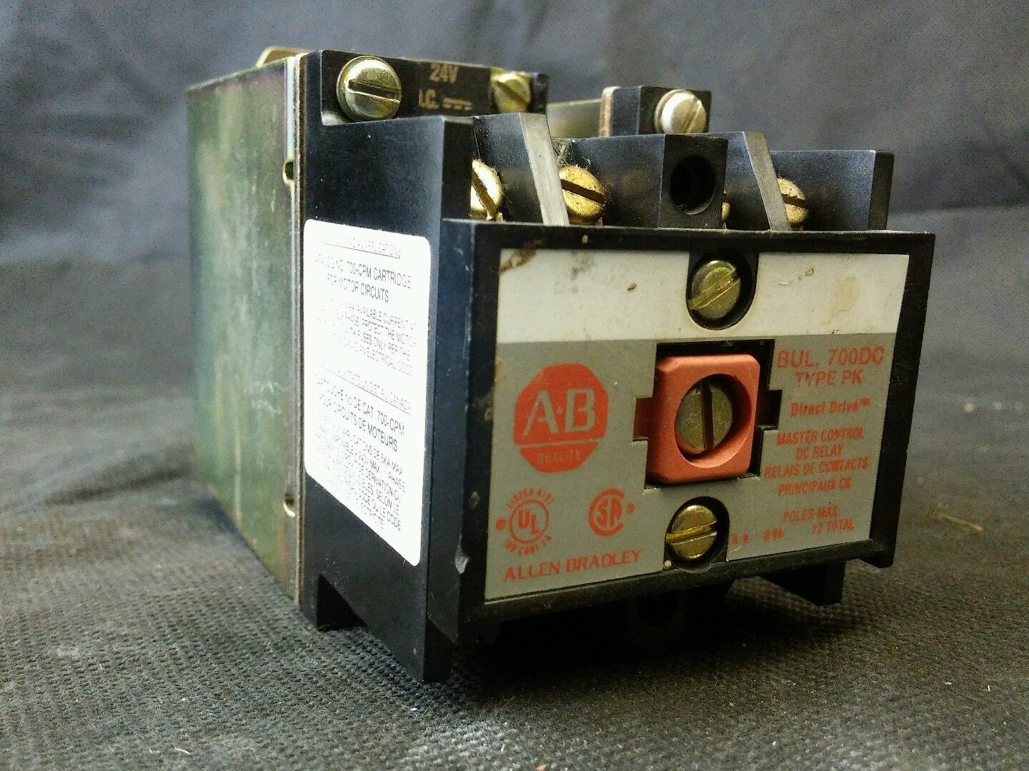 Allen Bradley Direct Drive Relay 700DC-PK400Z24