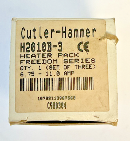 EATON H2010B-3 HEATER PACK 6.75-11.0AMP PACK OF 3