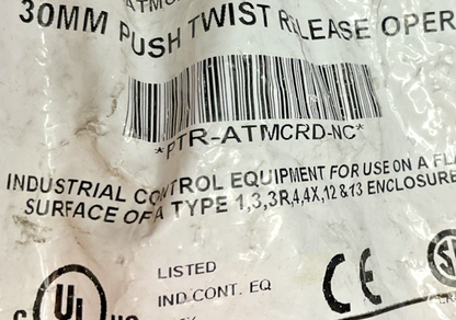 C3 CONTROLS PTR-ATMCRD-NC 30MM PUSH TWIST RELEASE OPERATOR