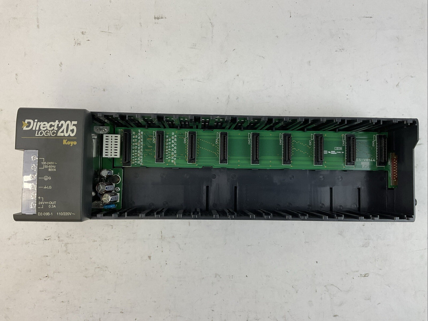 AUTOMATION DIRECT D2-09B-1 POWER SUPPLY 9-SLOT RACK 110/220VAC OUT 24VDC KOYO