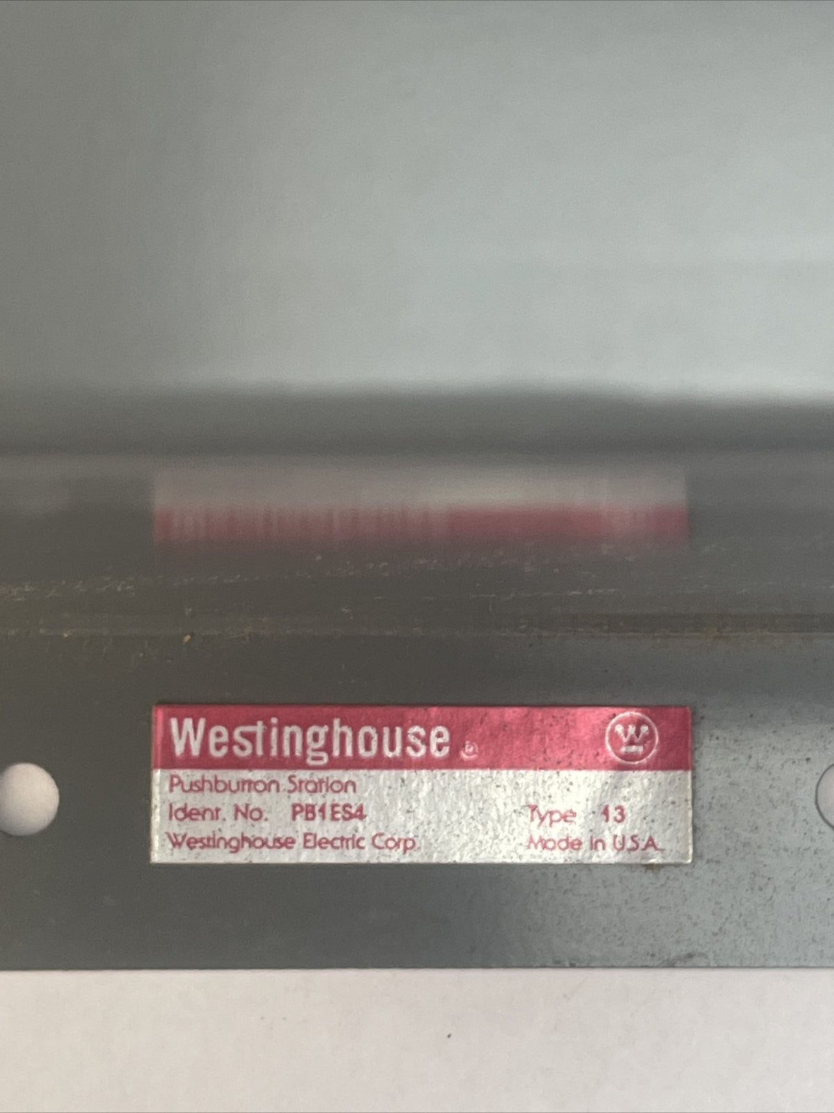 WESTINGHOUSE PB1ES4 PUSHBUTTON STATION ENCLOSURE TYPE 13 SHEET STEEL 4 UNIT