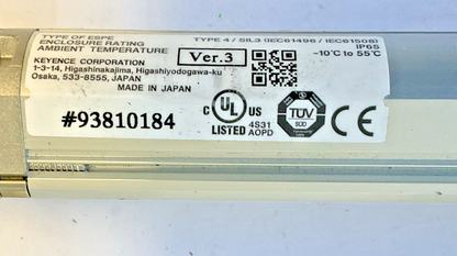 KEYENCE SL-V23F TRANSMITTER AND RECIEVER 24VDC 78MA VER.3 9.1MS TYPE4