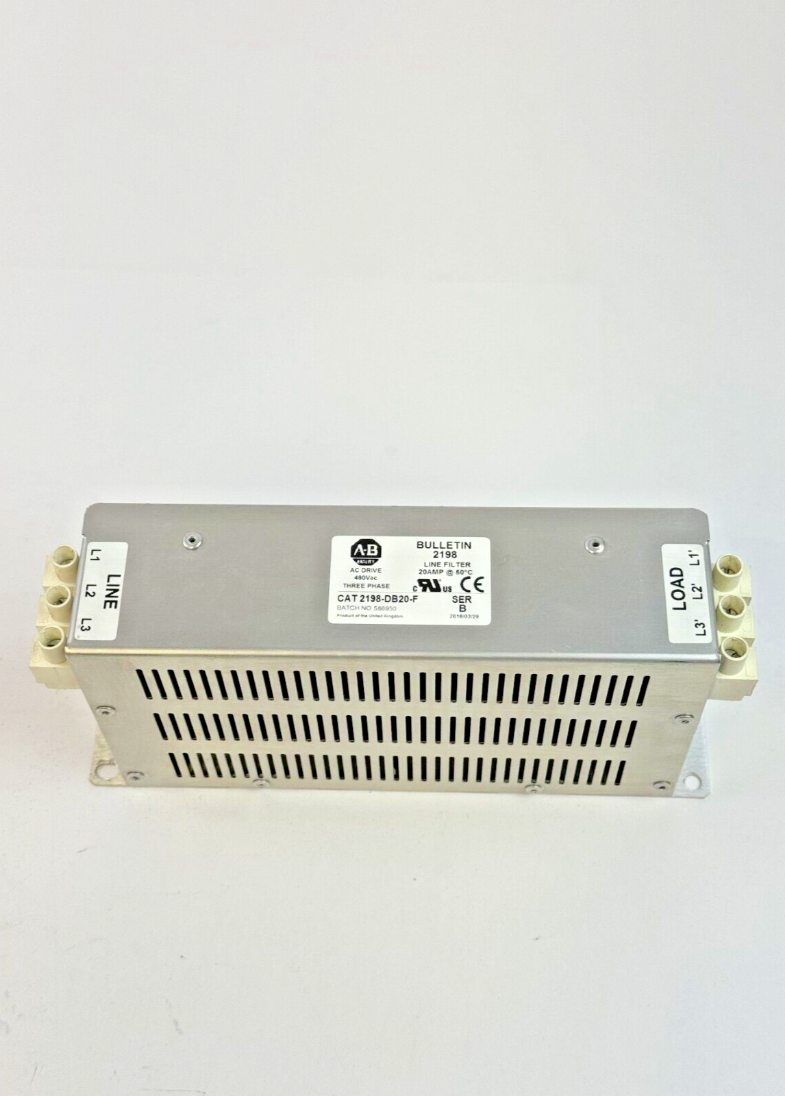 ALLEN-BRADLEY - 2198-DB20-F SER. B - AC DRIVE - 480 VAC, 3 PH, 20 A