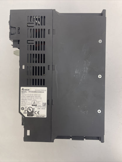 DELTA VFD49AMS23ANSAA DRIVE INPUT 200-240V OUTPUT 0-230V 51A 19.4KVA VER 1.07