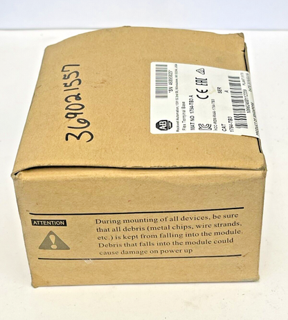 ALLEN BRADLEY - 1794-TB3 SER A - FLEX TERMINAL BASE - 16 I/O,10 COM,10 A,132 VAC