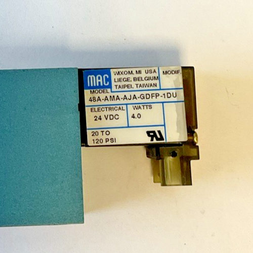 MAC  48A-AMA-AJA-GDFP-1DU SOLENOID VALVE 20-120PSI 24VDC 4.0W ***LOTOF3***