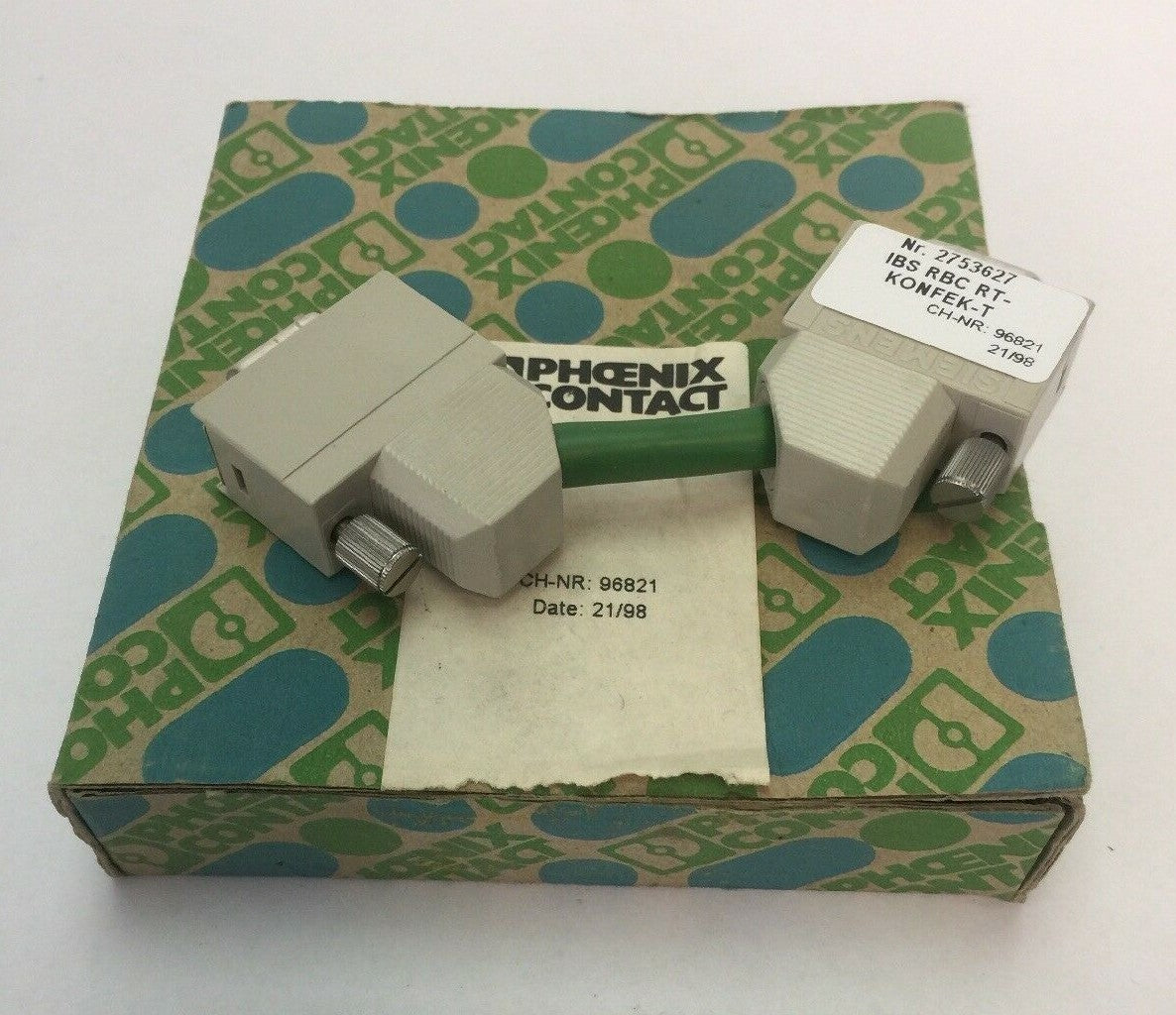 PHOENIX CONTACT IBS RBC RT-KONFEK-T CABLE CONNECTOR MALE AND FEMALE